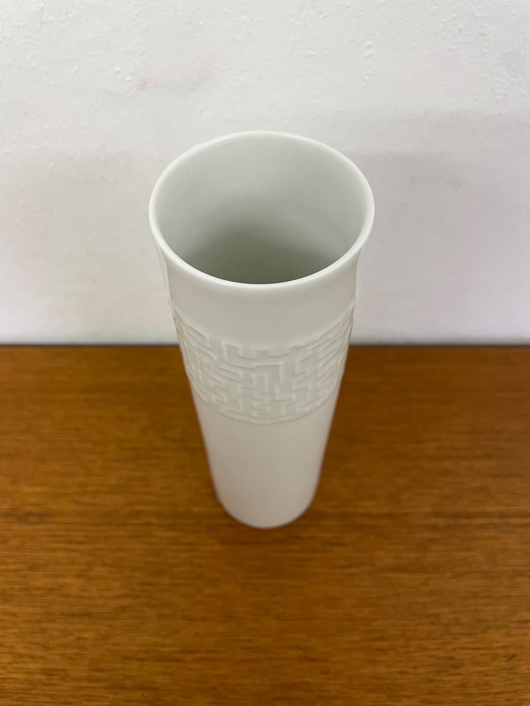 ローゼンタール ＊クーノ・フィッシャー作＊花瓶＊ヴィンテージ クーノ・フィッシャー作 ローゼンタール磁器花瓶 80年代 ヴィンテージ