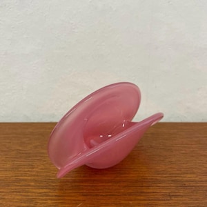 Vetri Murano-skål i rosa, 60-/70-tals vintage, mitten av århundradet