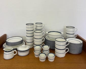 1/55 Rörstrand Sweden “Fjord” tableware by Jacqueline Lynd made of ceramic 70s 80s Mid Century Vintage