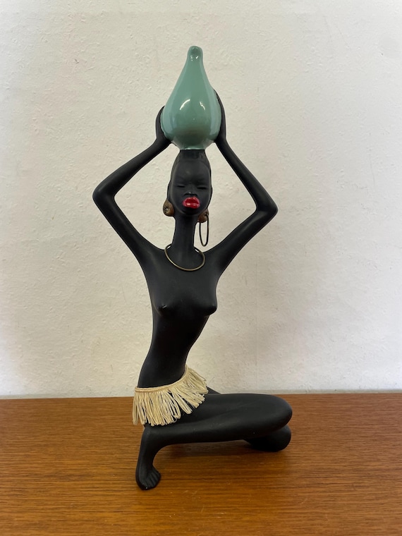 Buy Cortendorf Ceramic Woman Figure in Black With Blue and