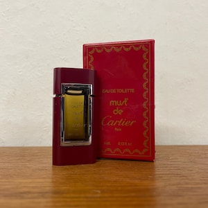 Mini Vintage Must de Cartier Parfum Eau de Toilette 4ml Miniature Bottle with OVP Fragrance