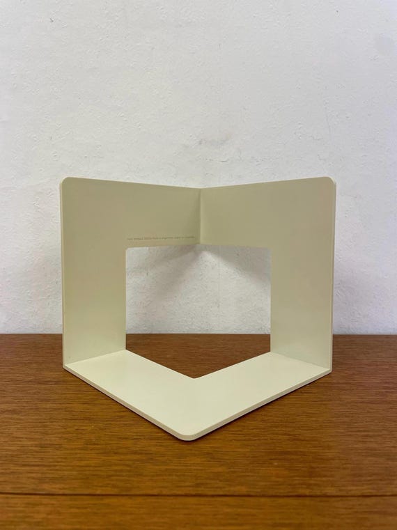 Helit Buchstütze von W. Zeischegg aus Kunststoff in weiß Made in