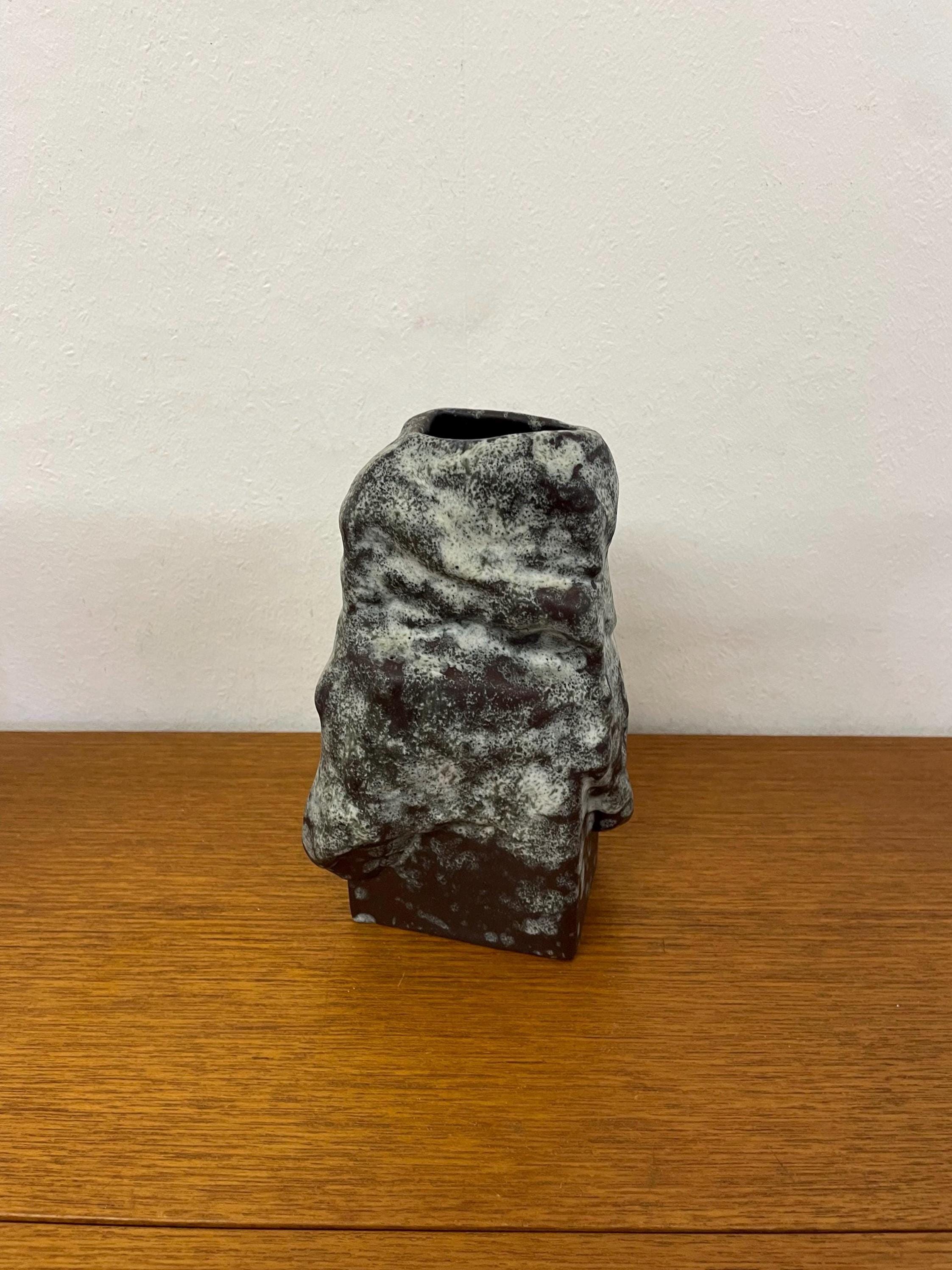 Fat Lava Rock / Stone Vase 674 19 by ES Keramik 70s Mid