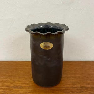 Shimmering Römhild ceramic vase Made in GDR 70s Mid Century Vintage