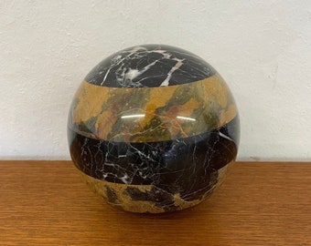 Grande palla di pietra di marmo vintage/fermacarte/decorazione