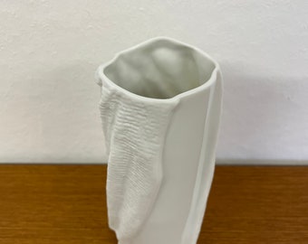 ヴィンテージ ローゼンタール ビスク花瓶 4067 18 サイン入り ミッド