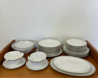 Vintage Rosenthal Platter 28 Cm, Floral Porcelain With Gold
