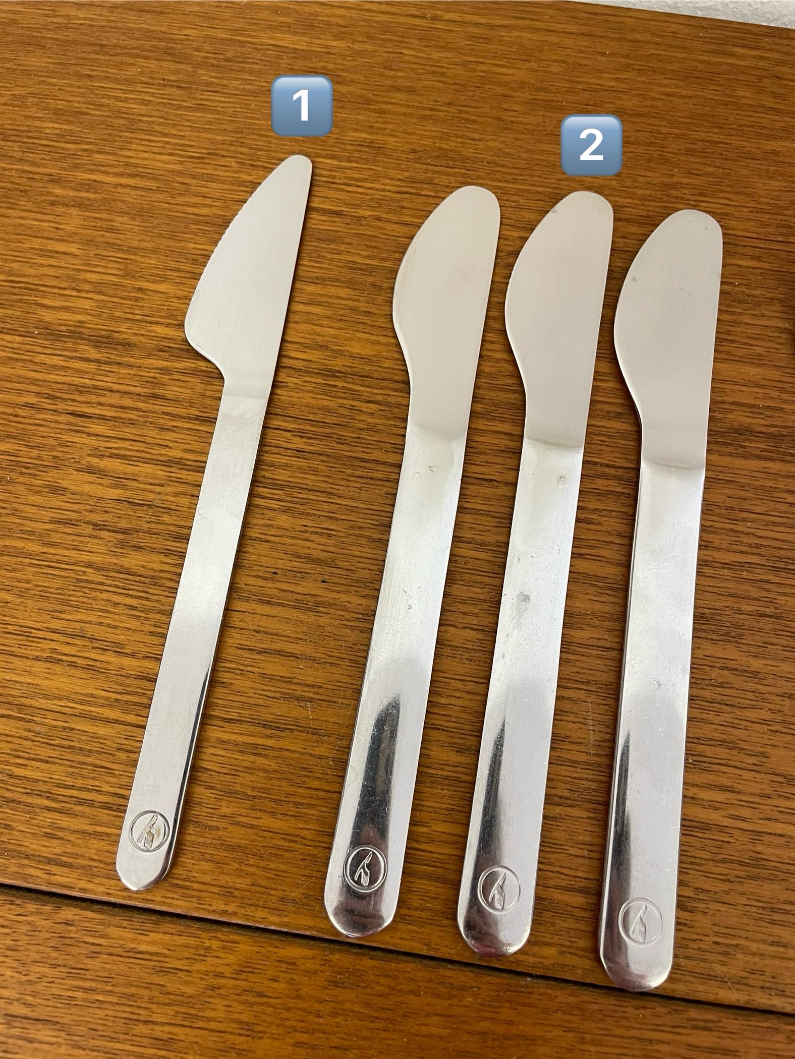 ルフトハンザ航空のカトラリーデザイン、ウルフ・カーナゲル作、70年代