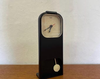 Rowenta Quartz pendulum clock / clock / table clock in black and white Made in West Germany 80s Vintage