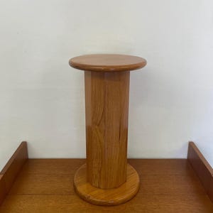Solid teak stool / flower stool / plant stand made of wood 60s 70s Mid Century Vintage