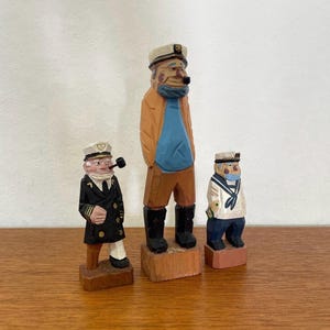 1/3 Swedish maritime sailor wooden figure 60s Mid Century Vintage
