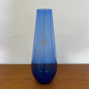Vaso in cristallo blu di Marsberger Glass anni &#39;70 Mid Century Vintage