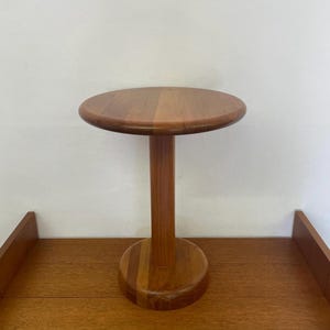 Danish teak stool / flower stool / plant stand made of wood 60s 70s Mid Century Vintage
