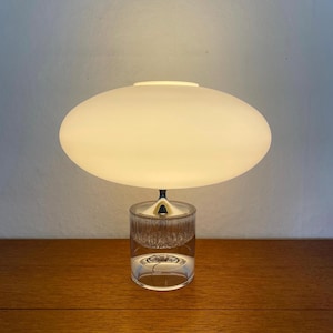 Daum France Nancy table lamp / lamp made of glass 70s Mid Century Vintage