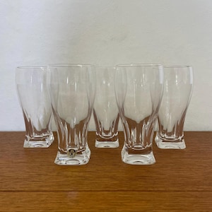 Set of 5 Peill & Putzler “Karat” glasses / water glasses / beer glasses by Wilhelm Wagenfeld 60s Mid Century Vintage