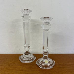 Set of 2 Goebel candlesticks / candle holders made of lead crystal glass 24% PbO Made in West Germany 70s Mid Century Vintage