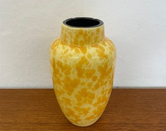 Vaso Scheurich giallo in ceramica 549-21 Prodotto nella Germania occidentale anni '70 Mid Century Vintage