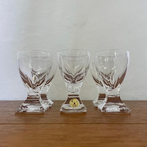 Set of 6 Peill & Putzler “Karat” glasses / shot glasses by Wilhelm Wagenfeld 60s Mid Century Vintage
