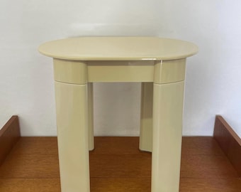 Gedy stool by Olaf von Bohr made of plastic in white 70s Mid Century Vintage