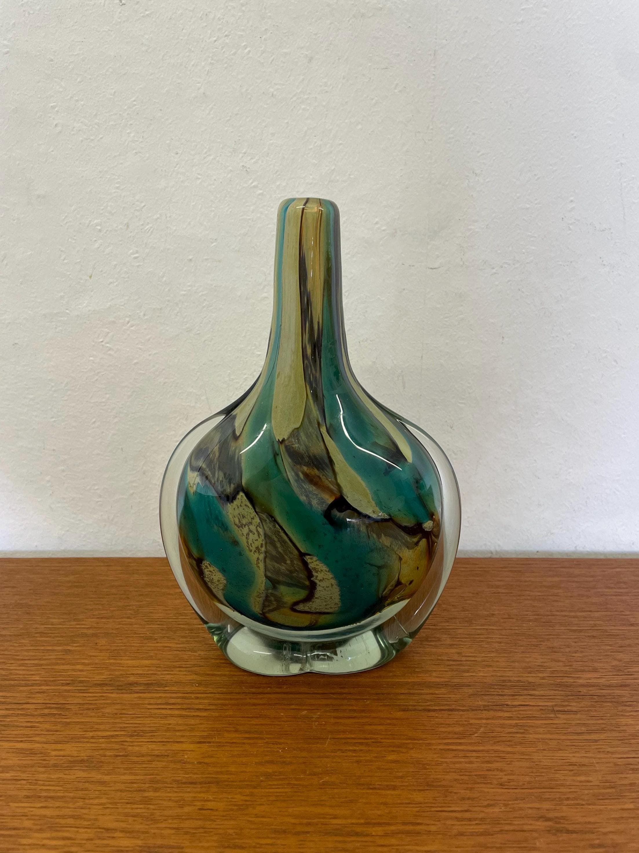 マルタガラス　イムディーナ ガラス 瓶 マルタガラス　Mdina Glass MDINA GLASS イムディーナガラス 花瓶 マルタ島 イタリア製 | Antique