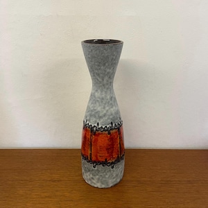Carstens Tönnieshof Fat Lava Vase 1219 30 made of ceramic in blue and orange Made in West Germany 60s 70s Mid Century Vintage
