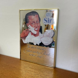 4711 Sir Advertising / Picture / Mirror / Wall Decor 70s Mid Century Vintage