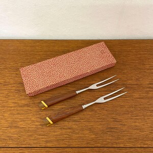 Servierbesteck Set mit Bakelit-Griffen in OVP 60er Mid Century Vintage