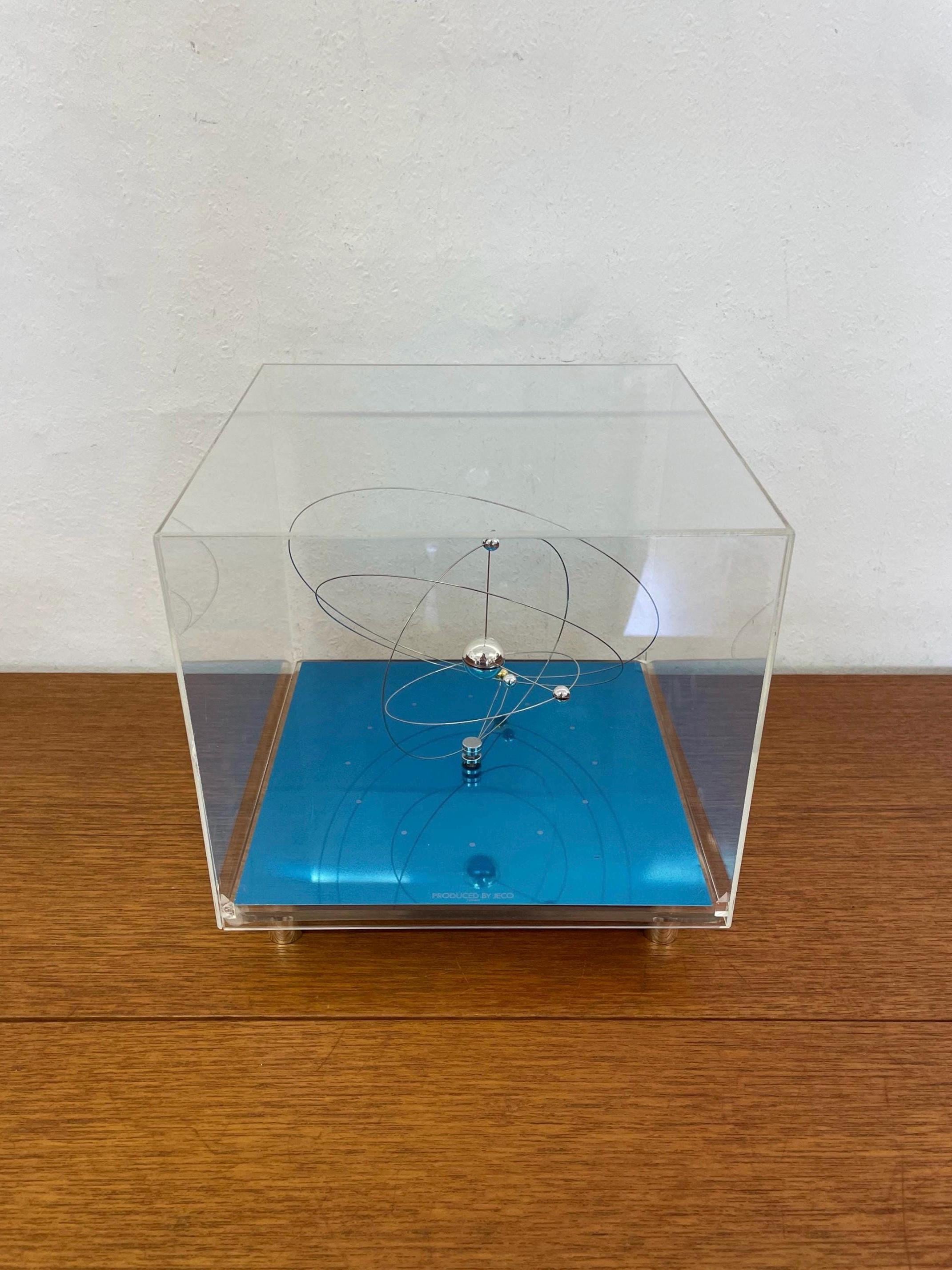 Jeco Planetary Clock / Space Table Clock in Blue, Made in Japan