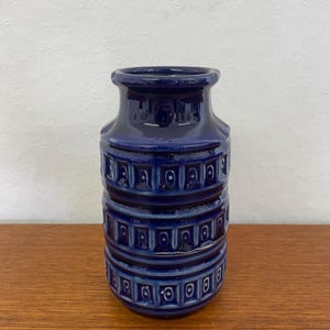 Scheurich ceramic vase 268 15 made of ceramic in blue 60s 70s Mid Century Vintage