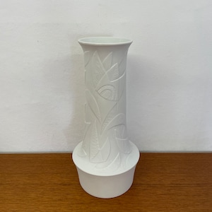 Large biscuit porcelain vase by Lorenz Hutschenreuther 60s Mid Century Vintage