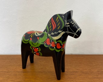 Gran caballo Dala vintage sueco de Olsson para Akta Dalahemslojd Suecia años 70 hecho a mano Mid Century