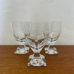 Set of 3 Peill & Putzler “Karat” glasses / wine glasses by Wilhelm Wagenfeld 60s Mid Century Vintage