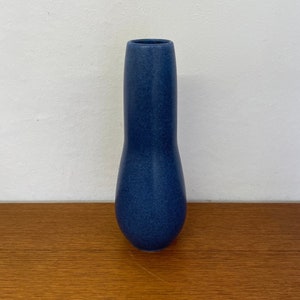 West Germany ceramic vase in blue 60s Mid Century Vintage
