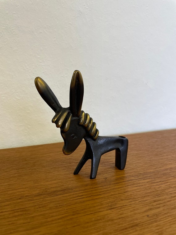 Walter Bosse Donkey Brass Pen Holder Hertha Baller 1950s Mid