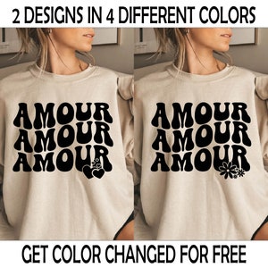 AMOUR SVG File Amour Retro Svg Amour Wavy Svg Amour Amour Png Amour Shirt Svg Cut File Instant Download