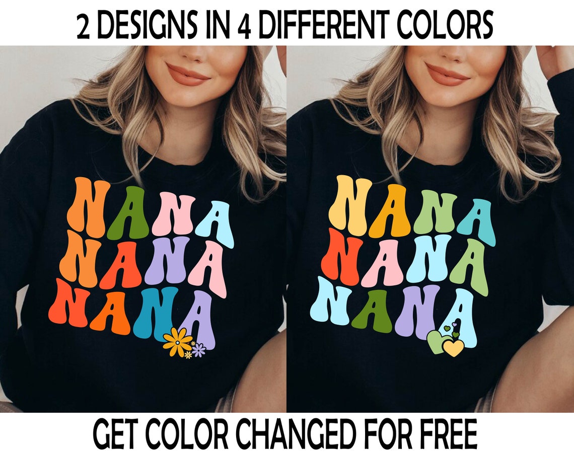 Nana Svg File Nana Retro Svg Nana Wavy Svg Nana Nana Png Nana Shirt Svg ...