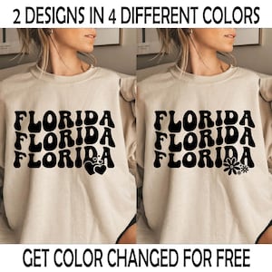 Floride SVG fichier Floride rétro SVG Floride Wavy SVG Floride Floride Png Floride Chemise SVG Cut File Téléchargement instantané