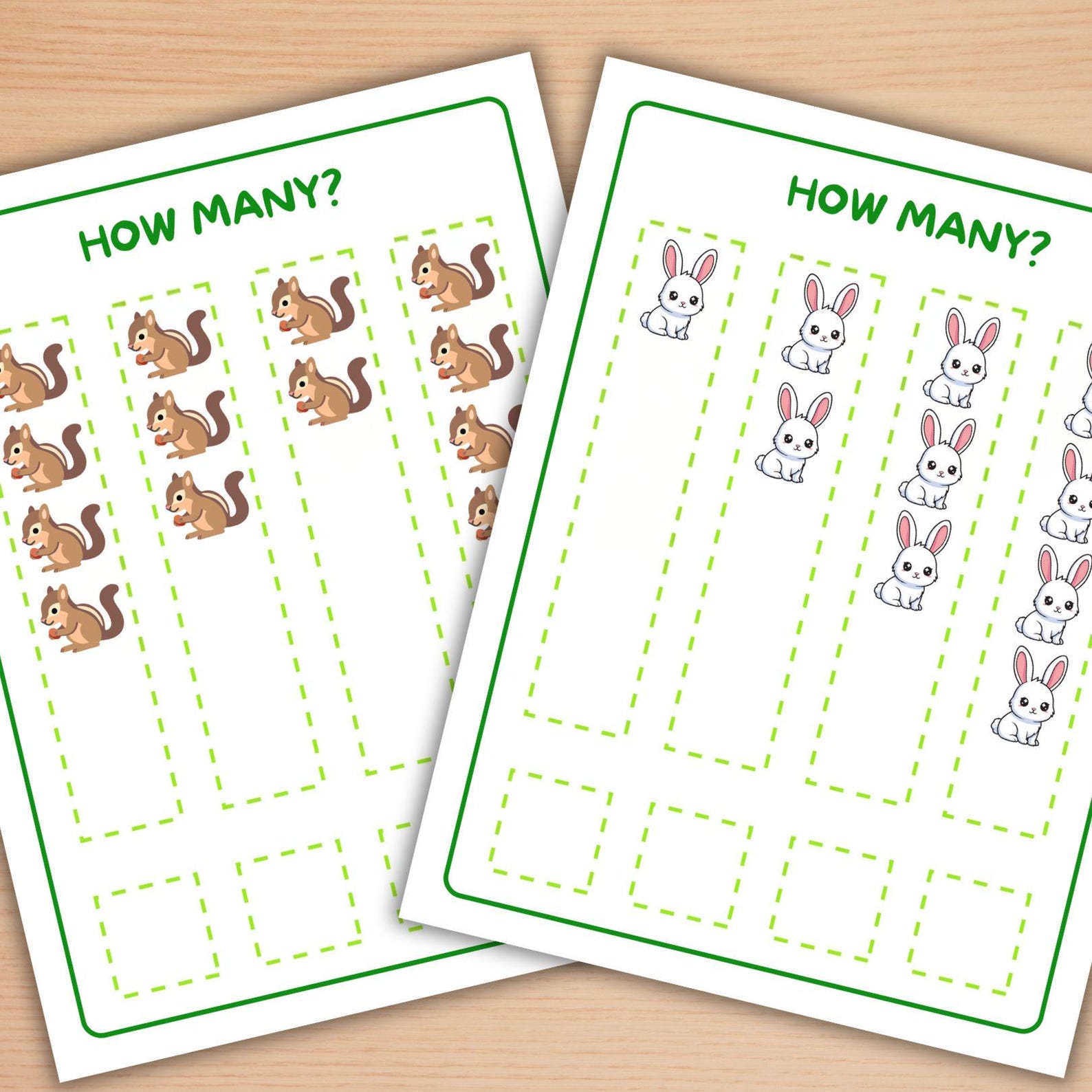 How Many Activity Printable Printable Math Counting Worksheets | How Many? Activities for Preschool ...