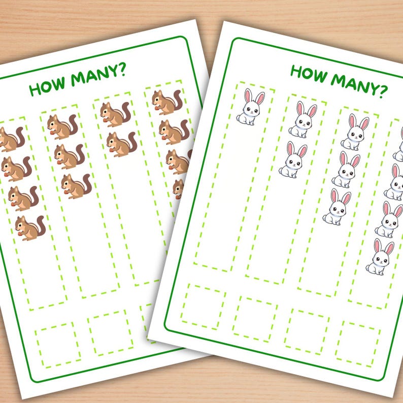 Printable Math Counting Worksheets | How Many? Activities for Preschool ...