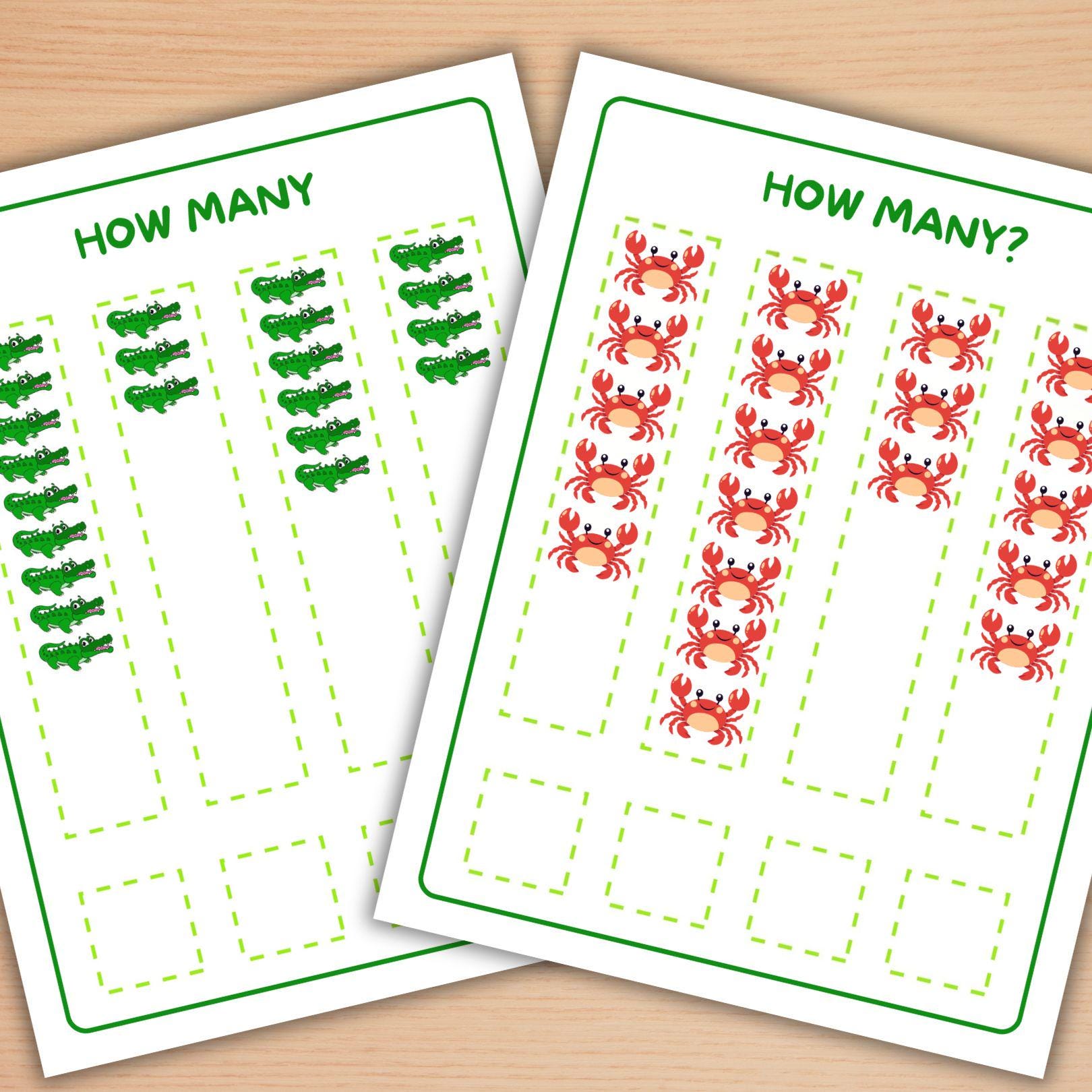 Printable Math Counting Worksheets | How Many? Activities for Preschool ...