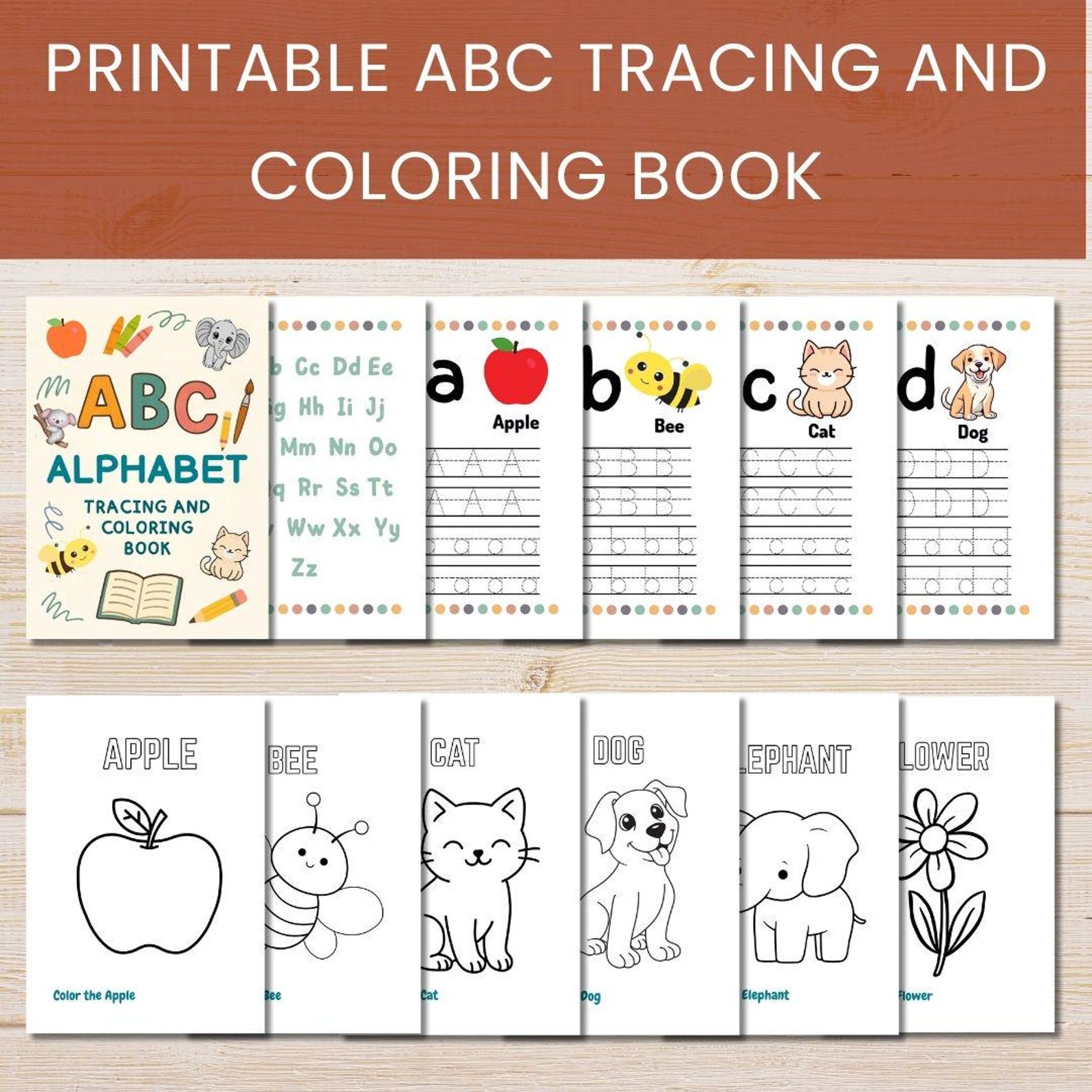 Printable Alphabet Tracing and Coloring Book | ABC Learning | Preschool