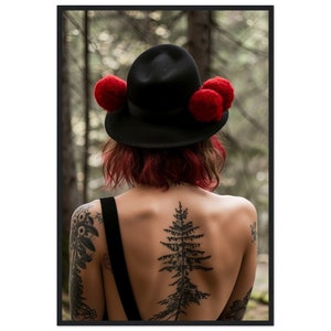 Schwarzwald Schönheit | Bollenhut Poster | Schwarzwaldmädel | Black Forest Vintage | Trachten | Geschenk