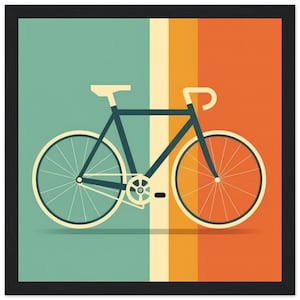 Road bike poster | Bicycle picture | bicycle poster | cycling wall art | minimal wall decor | ride a bike