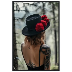 Schwarzwald Schönheit | Bollenhut Poster | Schwarzwaldmädel | Black Forest Vintage | Trachten | Geschenk