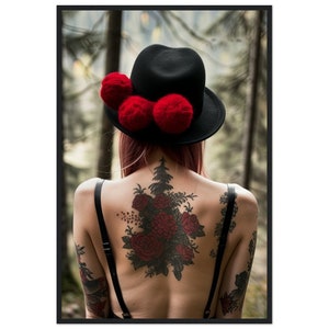 Schwarzwald Schönheit | Bollenhut Poster | Schwarzwaldmädel | Black Forest Vintage | Trachten | Geschenk