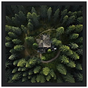 Black Forest | Black Forest Poster | with wooden frame | Black Forest Panorama | Black Forest Image | costumes | Bollenhut | Gift