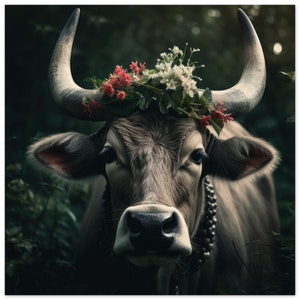 Schwarzwald Bild | Black Forest Poster | Black Forest Vintage | Trachten | Geschenk | Schwarzwald Kuh