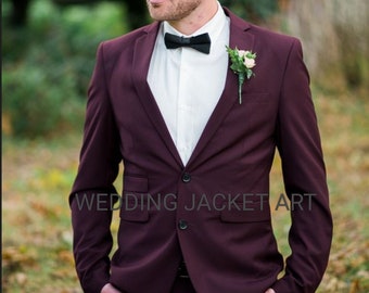 メンズスーツ メンズ バーガンディ フォーマル ファッション スリム