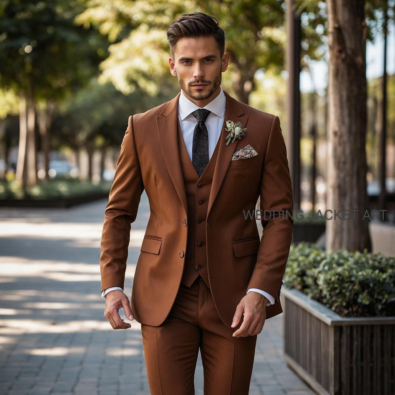 Rustic Groom Wedding Coats Grooms Grey Wedding Suits Formal Piece