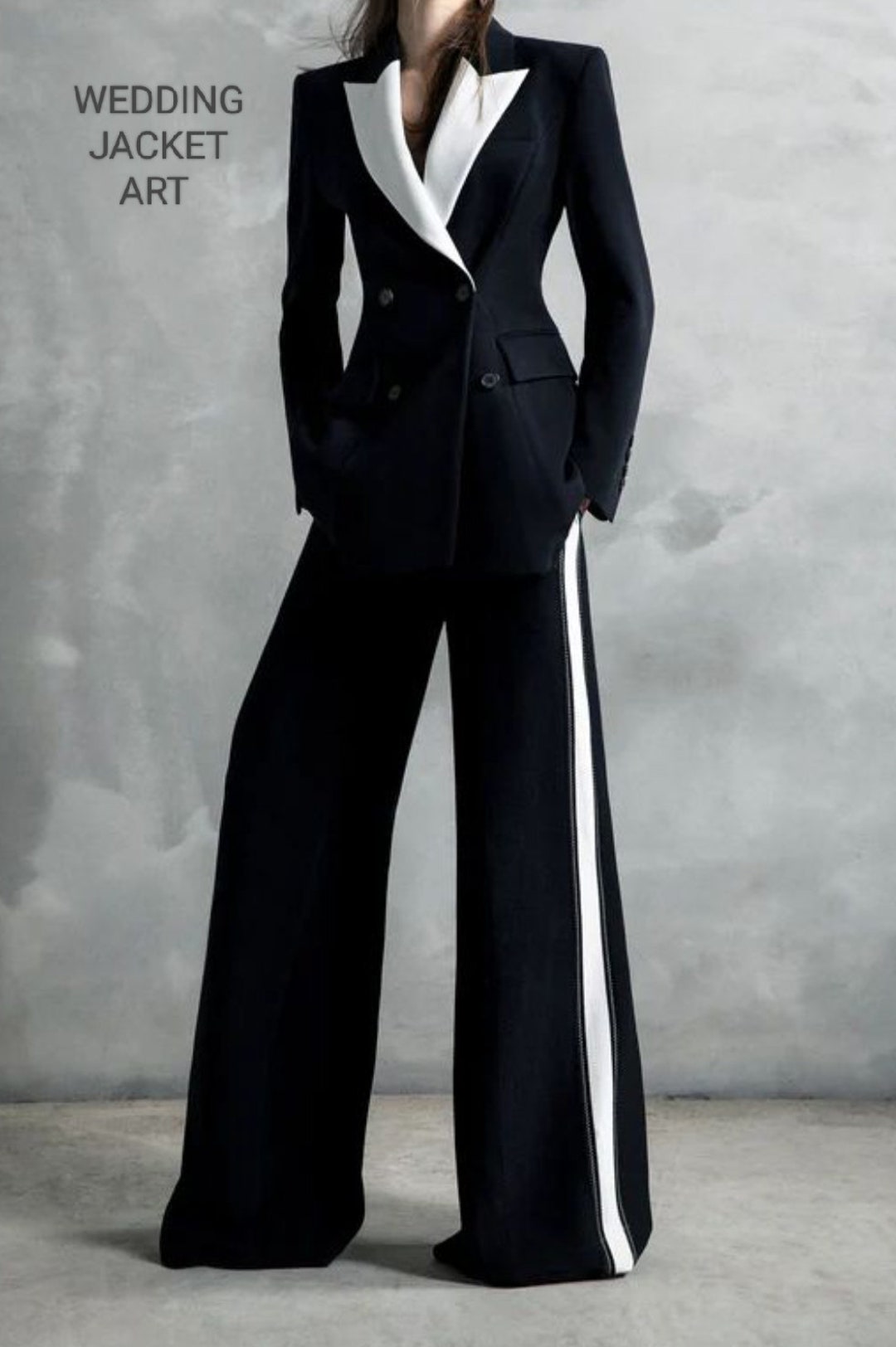 Tomboy Womens Tuxedo Suit Bow Tie Women's Tuxedo Suit For